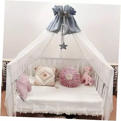Mosquito Net For Crib Baby Breathable Crib NettingCanopy For Kids Grey • $38.10