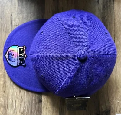 KB  ETHOS PLAIN CAPS FLAT PEAK BNWT  HIP HOP BASEBALL CAP PURPLE Size 7 3/8  L • £12.99