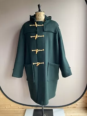 Gloverall Duffle Coat Green Mens XXL Wool Wood Toggle Original Monty • $186.50