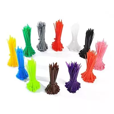 HexinYigjly1200 Pcs Mixed Colored Zip Ties 4 Inch Multicolor Self-Locking  • $42.78