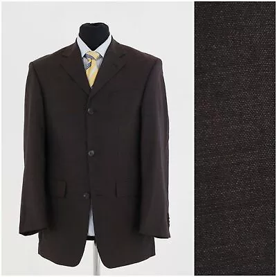 Mens Wool Sport Coat 40S US Size Dark Brown Blazer Vintage Jacket • $59.99