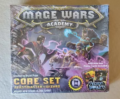 MAGE WARS ACADEMY CORE SET Beastmaster Vs Wizard Arcane Wonders-w/ 2 Promos- New • $3.99