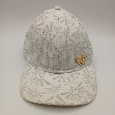 Zelda Twilight Princess Triforce Hat Cap White Metal Logo A-Flex GameStop 2011 • $14.99