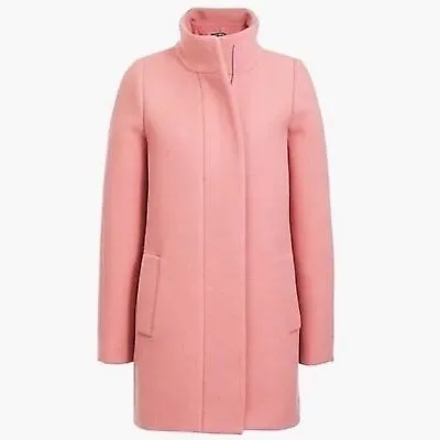 J. Crew Mercantile City Wool Blend Coral Pink Cocoon Coat Size 4 Barbie Woman's • $50