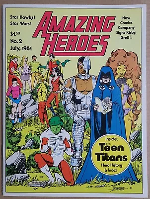 $49.99 • Buy High Grade Fanzine! Amazing Heroes #2 1981  George Perez New Teen Titans Cvr