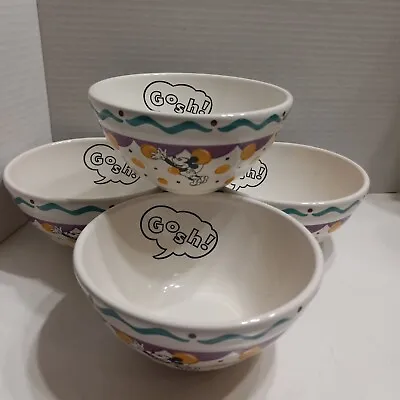 PFALTZGRAFF Set Of (4) Mickey Mouse   GOSH  Soup/ Cereal Soup Bowls • $29.99
