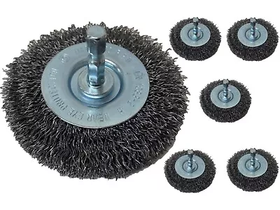 Wire Wheel Brush 3  Metal 6 PACK For Electric Drills 1/4in. Shank Diameter • $19.99