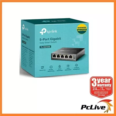 $48.90 • Buy TP-Link TL-SG105E 5-Port Gigabit Easy Smart Switch 1000Mbps VLAN Network Monitor