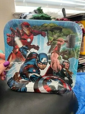 Marvel Epic Avengers Lunch Dinner Plates Birthday Party Supplies 8 Per Package • £4.83