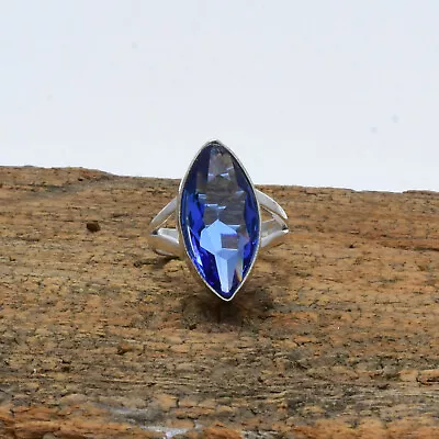 Fine Tanzanite Gemstone 925 Sterling Silver Handmade Ring All Size • £16.66