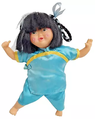 Vtg 80's Asian Girl Doll (J Mikkel B Jacobsen?) 8  Mieler Dolls Limited 1982 • $15.95