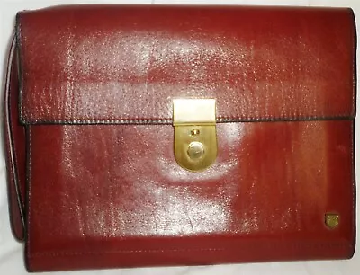 Vintage High Quality Leather Men's Hand Bag Clutch Purse Western Germany Lock • $68