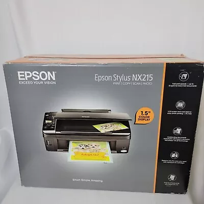 Epson Printer All In One Stylus NX215 Print Copy Scan Photo New Sealed NOS • $159.99