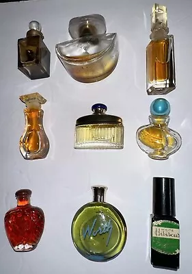 Vtg Mini Perfume Bottles Lot Of 9 Various Brands Includes 2 Full Victoria Secret • $24.99