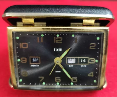 Elgin  Travel Alarm Clock Time + Date + Month • $18.99