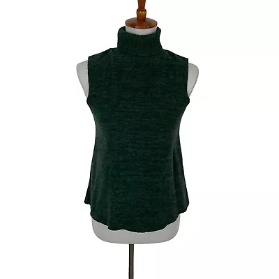 Zara Women’s Knit Top Small Sleeveless Turtleneck Green • $22.95