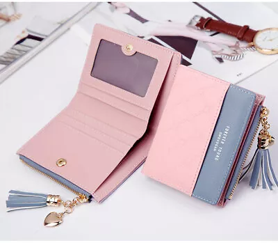 Women Short Wallets Small Bifold Leather Pocket Wallet Mini Purse Card Holder US • $7.67