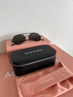$275 • Buy  New Acne Studios Sunglasses Glasses Womens Mens Spitfire Metal Black Aviator 