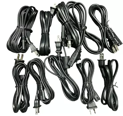 10X AC Power Cord 2 Prong Cable For PS4 PS3 PS2 Slim XBOX PC LAPTOP Monitor TV • $14.16