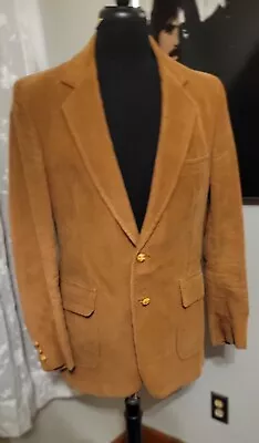 Vintage 70s Mercedes Camel Corduroy Blazer Jacket Czechoslovakia 41L • $19.99