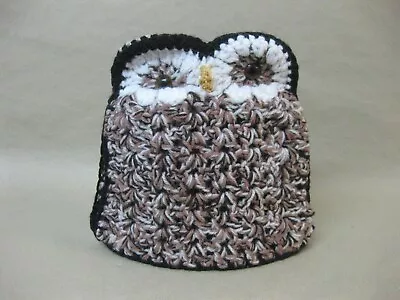 Vintage Owl Tea Cosy ~ Crochet / Wood ~ Handmade Owl Teapot Cover • $17.40