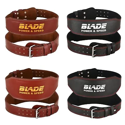 £13.99 • Buy Blade 4  6  Gym Weight Lifting Belt Leather Training Fitness Power Back Support