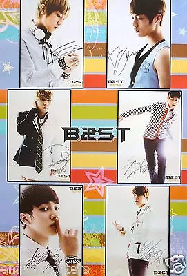 B2ST  STRIPES & STARS BACKGROUND  POSTER FROM ASIA -Korean Boy Band K-Pop Music • $17.31