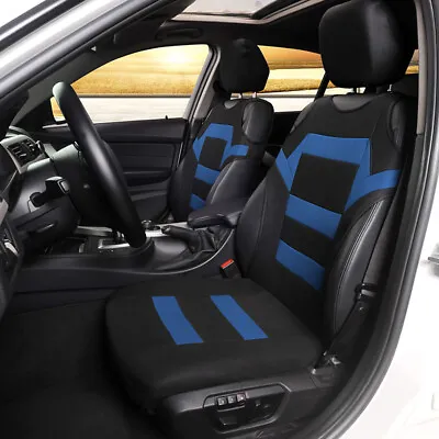 $26.99 • Buy 2-piece Set Of Universal T-shirt Design Car Front Seat Cover Cushion Polyester