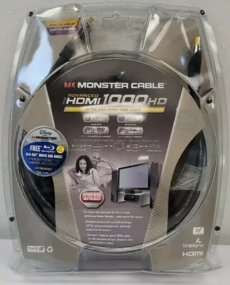 Monster 1000HD Advanced Ultra High Speed HDMI Cable Digital A/V 35'Ft/10.55M • $49.88