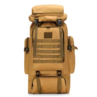 Mountaineering Bag Military Tactical Backpack Hiking Camping 80L Waterproof Camo • $59.21