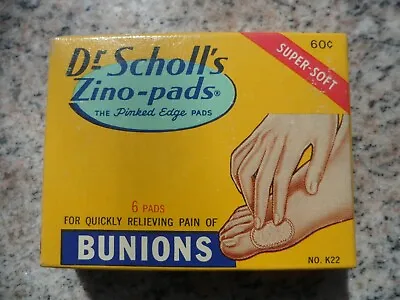 Dr Scholl's Zino-Pads Bunions No. K22 Good Housekeeping USA New Vtg Prop 1970s • $7.25