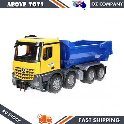 Bruder 1:16 Scale MB Arocs Half Pipe Dump Truck Model Toy With Opening Rear Door • $156.89