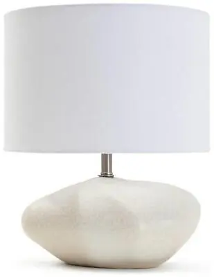 Habitat White Organic Pebble Table Lamp White In-line Switch • £49.95