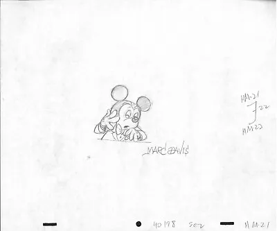 Mickey Mouse Chevy Lumina Original Production Draw Disney Signed Marc Davis MM21 • $145