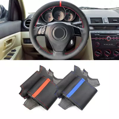 Hand Sewing Steering Wheel Leather Cover For Old Mazda 3 Axela 5 6 Pentium B70 • $17.19