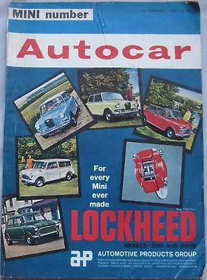 £7.99 • Buy Autocar Magazine 15 February 1963 Featuring Mini Moke, Mini Accessories