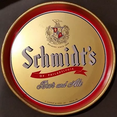 Vintage Schmidt’s Of Philadelphia Metal Beer Tray – Beer And Ale • $25