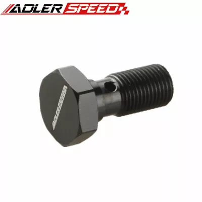 Banjo Bolt M10 X 1.0 Aluminium Alloy Banjo Bolt Brake Caliper Adaptor Black • $4