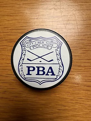 NYPD Police PBA Badge Hockey Puck.  Vintage; Made In Czechoslovakia; Pre 1992 • $13.69