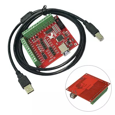 USB Mach3 Breakout Board 4 Axis 100Khz Interface Driver Motion Controller Card • £15.79