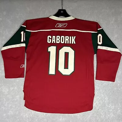 VTG Reebok Minnesota Wild Gaborik #10 NHL Hockey Jersey Red Youth Size Large XL • $74.80