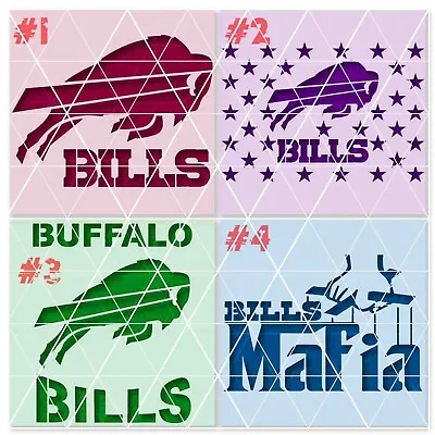 Buffalo Bills Stencil - Reusable & Durable - 10 Mil - The Best Quality • $10.99