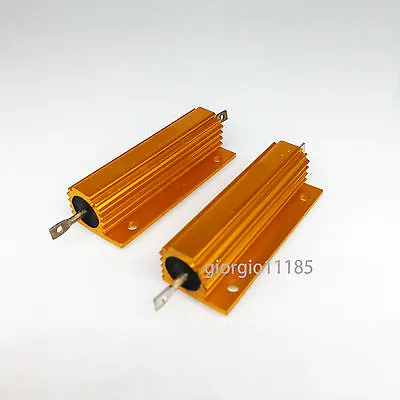 US Stock 2pcs 4 Ohm 4 100W Watt Aluminum Housed Metal Case Wirewound Resistors • $8.91