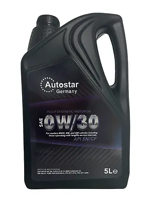 £22.07 • Buy Autostar 5L 0w30 Fully Synthetic Engine Oil C2/C3 WSS-M2C950-A LL12FE, MB229.51