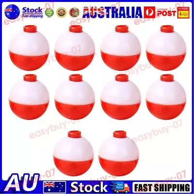 $10.22 • Buy AU 10x Fishing Bobber Set Plastic Round Float Buoy Outdoor Fishing Gear Tackle