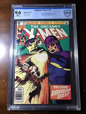 X-Men #142 (1981) - CBCS (not CGC) 9.6! - White Pages! Newsstand! • $205