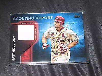 Matt Holliday Legend Genuine Certified Authentic Baseball Game Used Jersey Card • $19.95