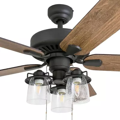 52  Ceiling Fan + Remote Industrial Light Rustic Farmhouse Country Lodge Cabin • $249.99