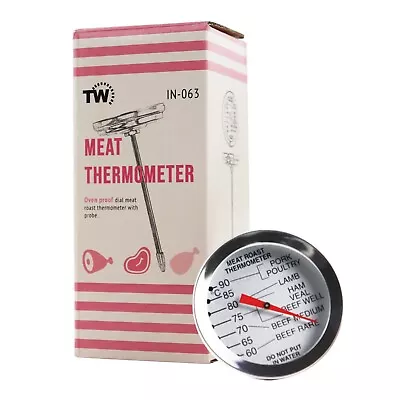£7.95 • Buy Meat Thermometer Dial Leave In Oven Roasting Beef Lamb Turkey Steak - In-063