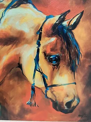 MARCIA BALDWIN 15”x15”Canvas Horse Boxed Wood/Wall Art Print Showtime Arabian • $55